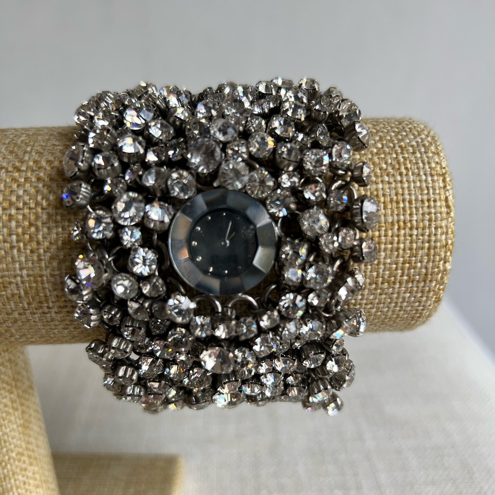 Vintage Wedding Jewelry Suite:Bracelet,Chandelier Earrings,& Headpiece/Necklace - Picture 4 of 9